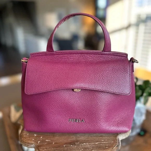 Furla Women's Rich Purple Satchel - Picture 2 of 8